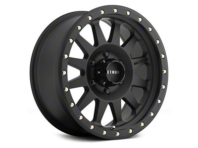 Method Race Wheels MR304 Double Standard Matte Black 5-Lug Wheel; 17x8.5; 0mm Offset (05-11 Dakota)