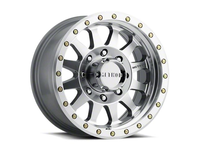 Method Race Wheels MR304 Double Standard Machined 8-Lug Wheel; 17x8.5; 0mm Offset (17-22 F-350 Super Duty SRW)