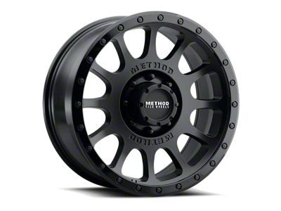 Method Race Wheels MR305 NV Matte Black with Gloss Black Lip 8-Lug Wheel; 18x9; 18mm Offset (23-26 F-350 Super Duty SRW)