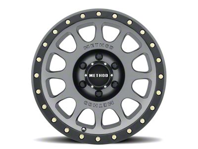 Method Race Wheels MR305 NV Titanium with Matte Black Lip 6-Lug Wheel; 18x9; 18mm Offset (19-25 RAM 1500)