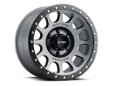 Method Race Wheels MR305 NV Titanium with Matte Black Lip 8-Lug Wheel; 18x9; 18mm Offset (06-08 RAM 1500 Mega Cab)
