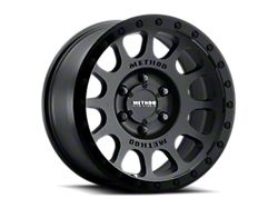 Method Race Wheels MR305 NV Matte Black with Gloss Black Lip 6-Lug Wheel; 17x8.5; 25mm Offset (24-26 Ranger)