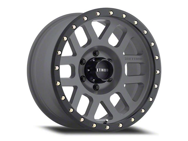 Method Race Wheels MR309 Grid Titanium 6-Lug Wheel; 18x9; 18mm Offset (19-23 Ranger)