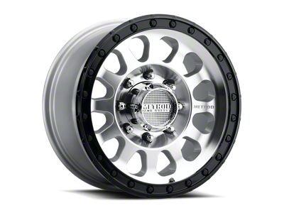 Method Race Wheels MR315 Machined with Gloss Black Lip 8-Lug Wheel; 17x8.5; 0mm Offset (01-06 Sierra 2500 HD)