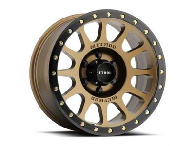 Method Race Wheels MR305 NV Bronze with Matte Black Lip 8-Lug Wheel; 20x9; 18mm Offset (07-10 Silverado 2500 HD)