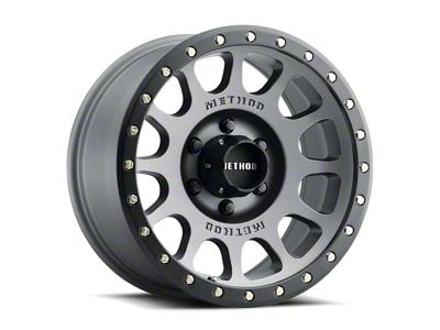 Method Race Wheels MR305 NV Titanium with Matte Black Lip 8-Lug Wheel; 17x8.5; 0mm Offset (07-10 Silverado 2500 HD)