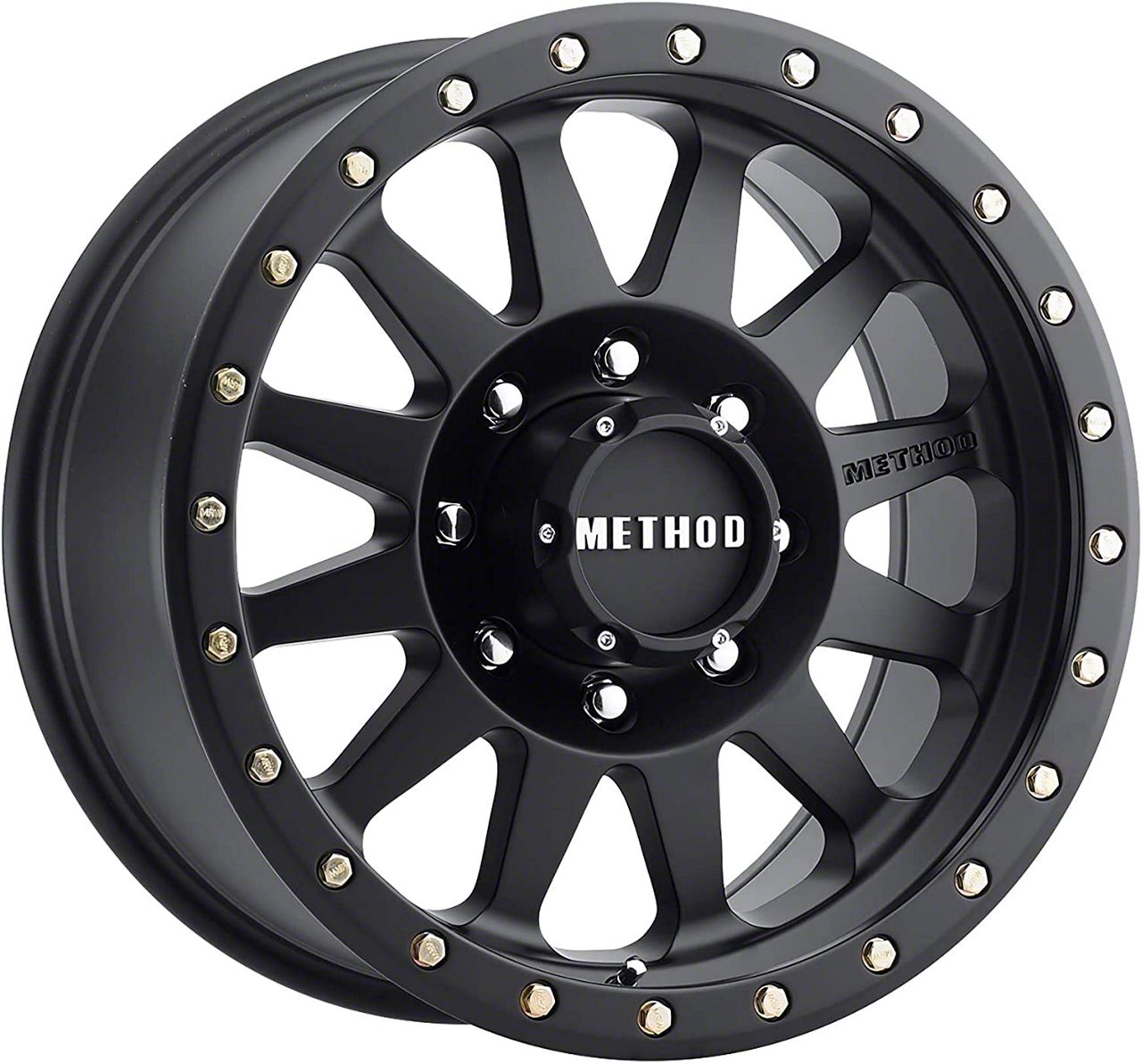 Method Race Wheels Silverado 3500 MR304 Double Standard Matte Black 8 ...