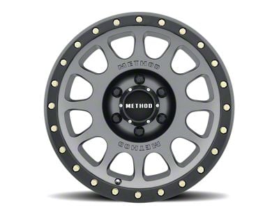 Method Race Wheels MR305 NV Titanium with Matte Black Lip 6-Lug Wheel; 18x9; 18mm Offset (21-25 Tahoe)