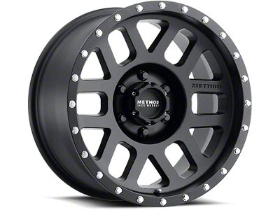 Method Race Wheels MR306 Mesh Matte Black 6-Lug Wheel; 18x9; -12mm Offset (21-25 Tahoe)