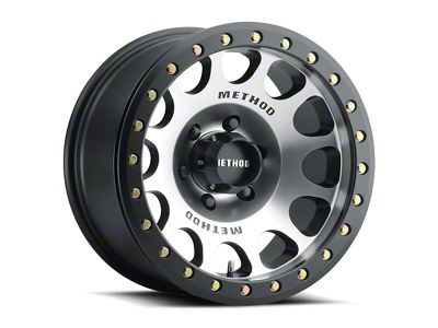 Method Race Wheels MR105 Beadlock Machined with Matte Black Ring 6-Lug Wheel; 17x9; -38mm Offset (21-25 Yukon)