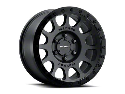 Method Race Wheels MR305 NV Matte Black with Gloss Black Lip 6-Lug Wheel; 17x8.5; 0mm Offset (21-25 Yukon)