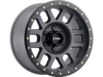 Method Race Wheels MR309 Grid Titanium 6-Lug Wheel; 17x8.5; 0mm Offset (21-24 Yukon)