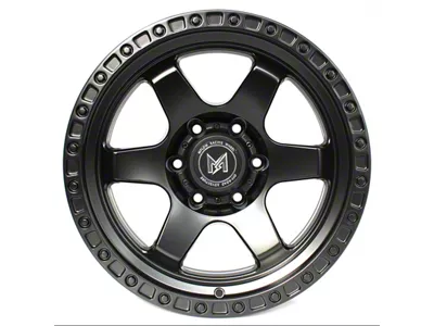 MFlow Racing MF03 Matte Black 6-Lug Wheel; 17x9; -12mm Offset (24-26 Ranger)