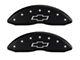MGP Brake Caliper Covers with Bowtie Logo; Black; Front Only (07-13 Silverado 1500)