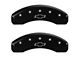 MGP Brake Caliper Covers with Bowtie Logo; Black; Front and Rear (07-13 Silverado 1500)
