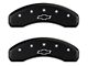 MGP Black Caliper Covers with Bowtie Logo; Front and Rear (07-13 Silverado 1500)