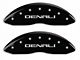 MGP Brake Caliper Covers with DENALI Logo; Black; Front and Rear (09-13 Sierra 1500)