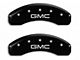 MGP Brake Caliper Covers with GMC Logo; Black; Front and Rear (07-13 Sierra 1500)