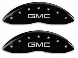 MGP Brake Caliper Covers with GMC Logo; Black; Front and Rear (14-18 Sierra 1500)