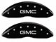MGP Brake Caliper Covers with GMC Logo; Black; Front and Rear (14-18 Sierra 1500)