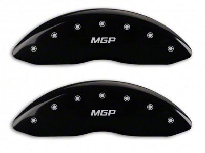 MGP Brake Caliper Covers with MGP Logo; Black; Front Only (07-13 Sierra 1500)