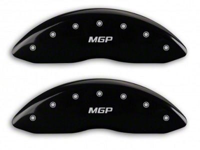 MGP Brake Caliper Covers with MGP Logo; Black; Front Only (07-13 Silverado 1500)