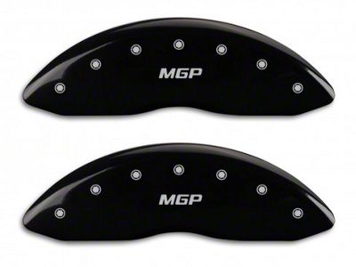 MGP Brake Caliper Covers with MGP Logo; Black; Front and Rear (02-05 RAM 1500, Excluding SRT-10)