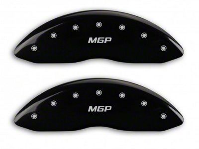 MGP Brake Caliper Covers with MGP Logo; Black; Front and Rear (07-13 Silverado 1500)