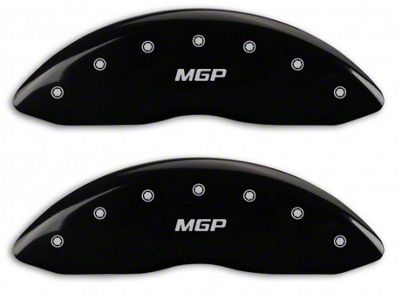 MGP Brake Caliper Covers with MGP Logo; Black; Front and Rear (14-18 Sierra 1500)