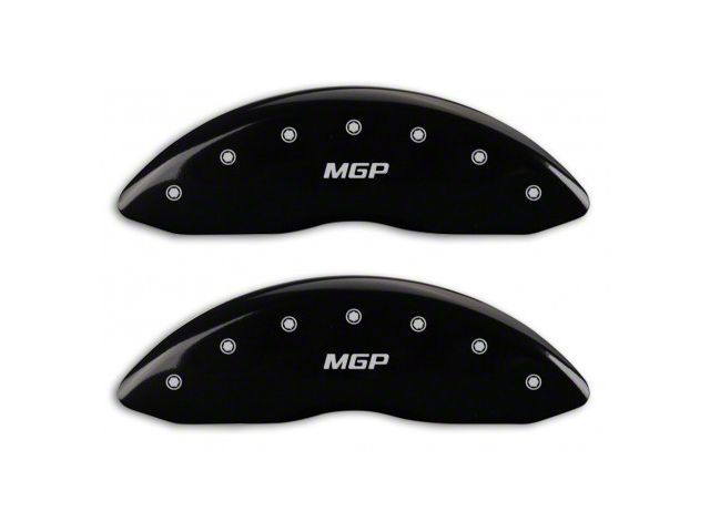 MGP Brake Caliper Covers with MGP Logo; Black; Front and Rear (14-18 Sierra 1500)