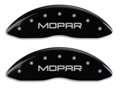 MGP Brake Caliper Covers with MOPAR Logo; Black; Front and Rear (11-18 RAM 1500)