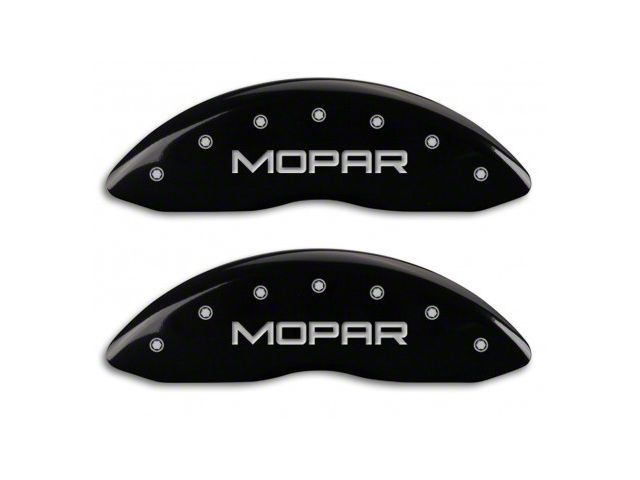 MGP Brake Caliper Covers with MOPAR Logo; Black; Front and Rear (11-18 RAM 1500)