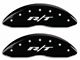 MGP Brake Caliper Covers with R/T Logo; Black; Front and Rear (13-18 RAM 1500)