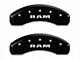 MGP Brake Caliper Covers with RAM Logo; Black; Front and Rear (02-05 RAM 1500, Excluding SRT-10)