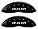 MGP Brake Caliper Covers with RAM and RAMHEAD Logo; Black; Front and Rear (11-18 RAM 1500)