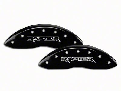 MGP Brake Caliper Covers with Raptor Logo; Black; Front and Rear (10-14 F-150 Raptor)