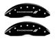 MGP Brake Caliper Covers with Dodge Stripes Logo; Black; Front and Rear (02-05 RAM 1500, Excluding SRT-10)
