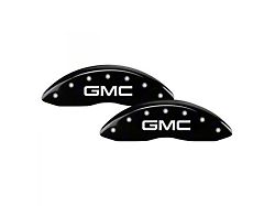 MGP Brake Caliper Covers with GMC Logo; Black; Front and Rear (21-22 Canyon)