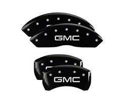 MGP Brake Caliper Covers with GMC Logo; Black; Front and Rear (23-26 Canyon)