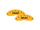 MGP Brake Caliper Covers with GMC Logo; Yellow; Front and Rear (15-20 Canyon)