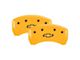 MGP Brake Caliper Covers with Bowtie Logo; Yellow; Front and Rear (21-22 Colorado)