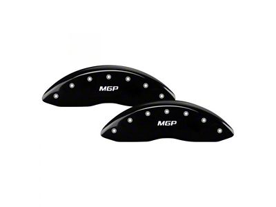 MGP Brake Caliper Covers with MGP Logo; Black; Front and Rear (21-25 F-150, Excluding Raptor)