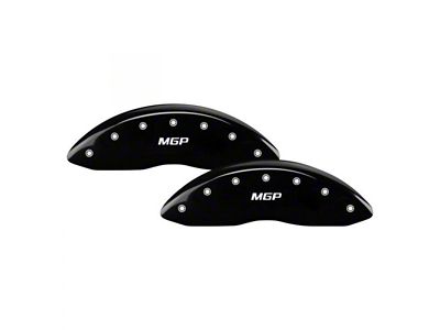 MGP Brake Caliper Covers with MGP Logo; Black; Front and Rear (21-24 F-150, Excluding Raptor)