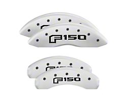 MGP Brake Caliper Covers with 2015 Style F-150 Logo; White; Front and Rear (21-26 F-150)
