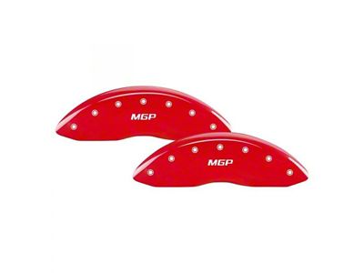 MGP Brake Caliper Covers with MGP Logo; Red; Front and Rear (21-25 F-150, Excluding Raptor)