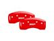 MGP Brake Caliper Covers with MGP Logo; Red; Front and Rear (21-24 F-150, Excluding Raptor)