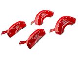 MGP Brake Caliper Covers with Ford Oval Logo; Red; Front and Rear (21-26 F-150)