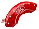 MGP Brake Caliper Covers with Ford Oval Logo; Red; Front and Rear (21-24 F-150)