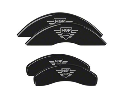 MGP Brake Caliper Covers with MGP Logo; Black; Front and Rear (23-25 F-250 Super Duty SRW)