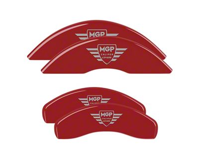 MGP Brake Caliper Covers with MGP Logo; Red; Front and Rear (23-25 F-250 Super Duty SRW)